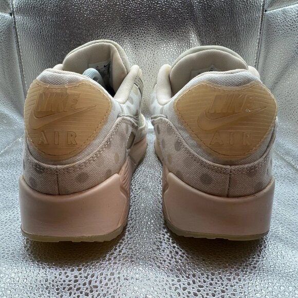 Size 11 Nike Air Max 90 Womens Beige Shimmer Polka‎ Dot Sneakers CZ1929-200 - Picture 7 of 11